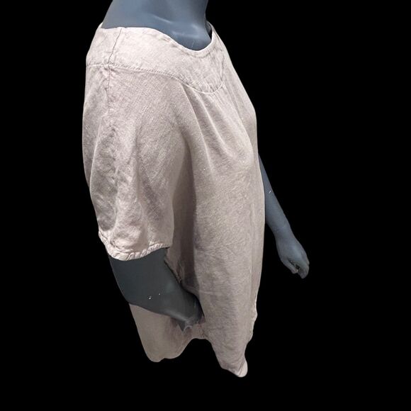 Bryn Walker Tapioca 100% Linen Tunic Style Top Lagenlook Size Small Sleeveless - Picture 4 of 10